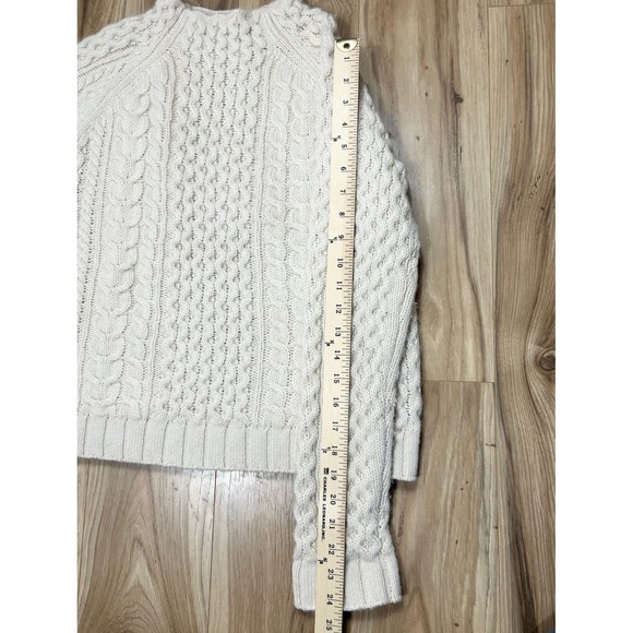 Pendleton Woolen Mills Shetland Wool Cable Knit Mock Neck Sweater Women S Chunky - Picture 11 of 14